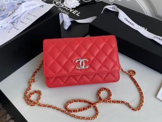 AP1943-1 シャネル バッグ コピー 20新作 CHANEL ラムスキン チェーンウォレット レディース ショルダーバッグ 2色可選択