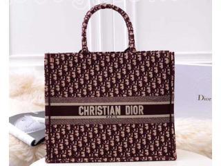 M1286ZRIW_M974 ディオール バッグ スーパーコピー DIOR 刺繍入りキャンバス “DIOR BOOK TOTE” レディース トートバッグ 3色可選択 ボルドー