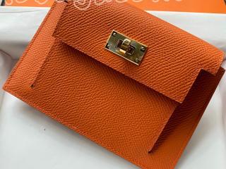 kelly0130-4 エルメス ケリー 財布 スーパーコピー Hermes Kelly Pocket Compact ケリー コンパクト財布 レディース 二つ折り財布 10色可選択