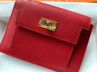 kelly0130-5 エルメス ケリー 財布 コピー Hermes Kelly Pocket Compact ケリー コンパクト財布 レディース 二つ折り財布 10色可選択