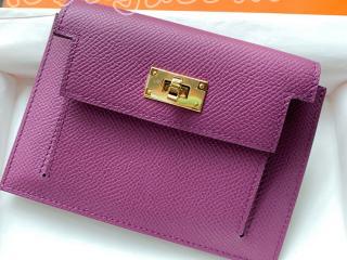 kelly0130-6 エルメス ケリー 財布 スーパーコピー Hermes Kelly Pocket Compact ケリー コンパクト財布 レディース 二つ折り財布 10色可選択