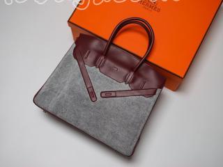 shadow351-2 エルメス バーキン バッグ コピー 限定 Hermes Shadow birkin デニムxレザー シャドーバーキン 35 ハンドバッグ 5色可選択