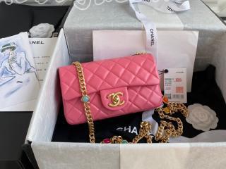 AS2380-4 シャネル バッグ スーパーコピー 21新作 CHANEL フラップ バッグ ラムスキン & レジン レディース ショルダーバッグ 4色可選択