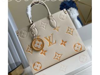 M45717 ルイヴィトン モノグラム・アンプラント バッグ コピー 「LOUIS VUITTON」 21新作 オンザゴー MM レディース トートバッグ 2色可選択 クレーム サフラン