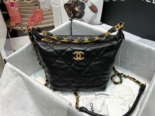 AS2480-1 シャネル バッグ スーパーコピー CHANEL 21新作 HOBO ホーボーバッグ クランプル ラムスキン レディース ショルダーバッグ  3色可選択