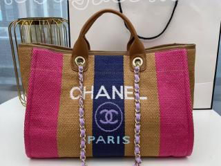 deauville-1 シャネル バッグ スーパーコピー CHANEL ビスコース、コットン、カーフスキン ドーヴィルトート レディース ショルダーバッグ