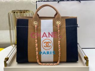 deauville-2 シャネル バッグ コピー CHANEL ビスコース、コットン、カーフスキン ドーヴィルトート レディース ショルダーバッグ