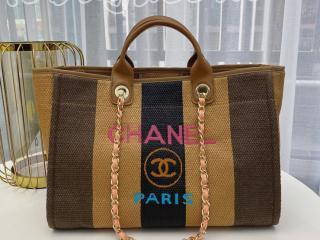 deauville-3 シャネル バッグ スーパーコピー CHANEL ビスコース、コットン、カーフスキン ドーヴィルトート レディース ショルダーバッグ