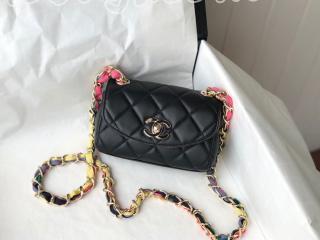 AS2369-2 シャネル バッグ コピー CHANEL 21新作 ラムスキン & ミックス ファイバー スモール フラップ バッグ ショルダーバッグ 4色可選択