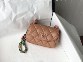 AS2369-4 シャネル バッグ コピー CHANEL 21新作 ラムスキン & ミックス ファイバー スモール フラップ バッグ ショルダーバッグ 4色可選択