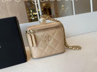 AP2161-1 シャネル バッグ スーパーコピー CHANEL 21新作 イリディッセント グレインド カーフスキン & コスチューム パール スモール ヴァニティー ケース レディース バッグ 4色可選択