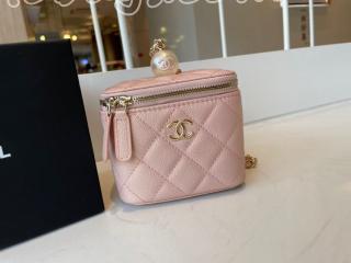 AP2161-2 シャネル バッグ コピー CHANEL 21新作 イリディッセント グレインド カーフスキン & コスチューム パール スモール ヴァニティー ケース レディース バッグ 4色可選択