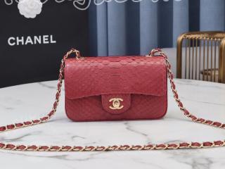 flap207 シャネル バッグ コピー CHANEL 21新作 Python skin クラシック ハンドバッグ レディース ショルダーバッグ