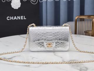 flap209 シャネル バッグ コピー CHANEL 21新作 Python skin クラシック ハンドバッグ レディース ショルダーバッグ