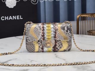 flap212 シャネル バッグ スーパーコピー CHANEL 21新作 Python skin クラシック ハンドバッグ レディース ショルダーバッグ