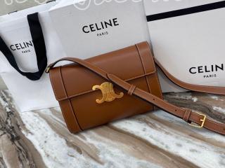 195263BFN-1 セリーヌ バッグ スーパーコピー CELINE 21新作 TRIOMPHE トリオンフ ストラップバッグ ナチュラルカーフ ショルダーバッグ 3色可選択