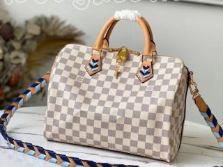 N50054 ルイヴィトン ダミエ・アズール バッグ スーパーコピー 「LOUIS VUITTON」 21新作 スピーディ・バンドリエール レディース ショルダーバッグ