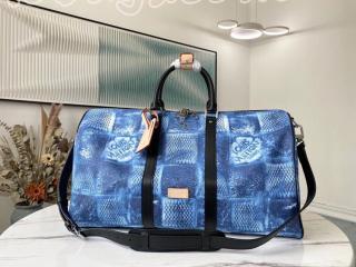 N50059 ルイヴィトン ダミエ・ソルト バッグ スーパーコピー 「LOUIS VUITTON」 21新作 キーポル・バンドリエール 50 メンズ ボストンバッグ 2色可選択 マリーヌ