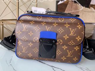 M45863 ルイヴィトン モノグラム・マカサー バッグ コピー 「LOUIS VUITTON」 21新作 Sロック・メッセンジャー メンズ ショルダーバッグ 2色可選択 Blue