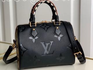 M58524 ルイヴィトン モノグラム・アンプラント バッグ スーパーコピー 「LOUIS VUITTON」 21新作 スピーディ・バンドリエール 25 レディース ショルダーバッグ 2色可選択 ノワール