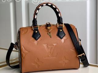 M45840 ルイヴィトン モノグラム・アンプラント バッグ コピー 「LOUIS VUITTON」 21新作 スピーディ・バンドリエール 25 レディース ショルダーバッグ 2色可選択 キャラメル