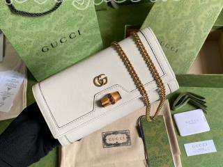 658243-2 グッチ バッグ コピー GUCCI 21新作 バンブー付き チェーンウォレット レディース 二つ折り財布 5色可選択