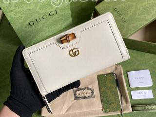 658634-4 グッチ 長財布 スーパーコピー GUCCI 21新作 バンブー付き コンチネンタルウォレット レディース ラウンドファスナー財布 5色可選択