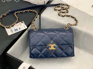 AS2633-4 シャネル バッグ スーパーコピー CHANEL 21新作 ミニ フラップ バッグ ラムスキン & プレキシ レディース ショルダーバッグ 4色可選択