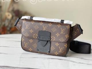 M45807 ルイヴィトン モノグラム・マカサー バッグ コピー 「LOUIS VUITTON」 21新作 Sロック・スリングバッグ メンズ ショルダーバッグ 2色可選択