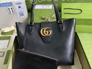 ‎652680 1U10T 1000 グッチ バッグ コピー GUCCI 21新作 ダブルG付き スモール トートバッグ レディース ショルダーバッグ 2色可選択 ブラック