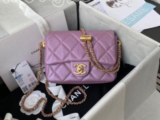 AS2855-2 シャネル バッグ スーパーコピー CHANEL 21新作 イリディッセント グレインド カーフスキン ミニ フラップ バッグ ショルダーバッグ 6色可選択