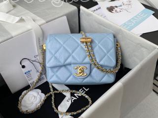 AS2855-3 シャネル バッグ コピー CHANEL 21新作 イリディッセント グレインド カーフスキン ミニ フラップ バッグ ショルダーバッグ 6色可選択