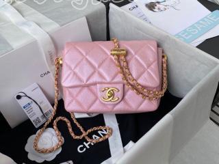 AS2855-5 シャネル バッグ コピー CHANEL 21新作 イリディッセント グレインド カーフスキン ミニ フラップ バッグ ショルダーバッグ 6色可選択