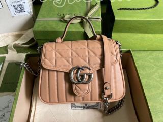 583571-1 グッチ バッグ コピー GUCCI 21新作 〔GGマーモント〕ミニ トップハンドルバッグ レディース ショルダーバッグ 4色可選択