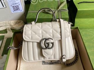 583571-3 グッチ バッグ コピー GUCCI 21新作 〔GGマーモント〕ミニ トップハンドルバッグ レディース ショルダーバッグ 4色可選択