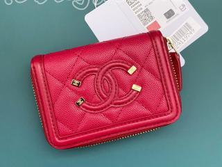 A81459-7 シャネル バッグ コピー CHANEL バイカラーコインケース CCマークxメタリックターコイズ 小銭入 ラウンドファスナー財布