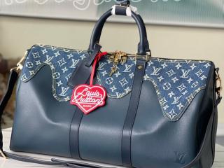 M45975 ルイヴィトン モノグラム・デニム バッグ スーパーコピー 「LOUIS VUITTON」 21新作 キーポル・バンドリエール 50 ボストンバッグ