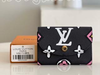 M80755 ルイヴィトン モノグラム 長財布 コピー 「LOUIS VUITTON」 21新作 ポルトモネ・ロザリ レディース 二つ折り財布