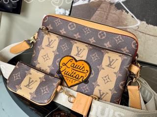 M45965 ルイヴィトン モノグラム・ストライプ バッグ コピー 「LOUIS VUITTON」 22新作 トリオ・メッセンジャー レディース ショルダーバッグ