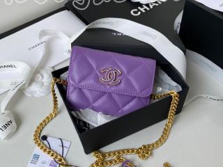 AP2638-2 シャネル 財布 スーパーコピー CHANEL 2022春夏 プレコレクション チェーン クラッチ 二つ折り財布 5色可選択