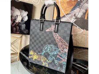 N45276 ルイヴィトン ダミエ・グラフィット バッグ コピー 「LOUIS VUITTON」 22新作 サックプラ・メッセンジャー メンズ トートバッグ