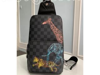 N45277 ルイヴィトン ダミエ・グラフィット バッグ コピー 「LOUIS VUITTON」 22新作 アヴェニュー・スリングバッグ メンズ ショルダーバッグ