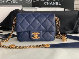 AS3369-3 シャネル バッグ コピー 22年新作 CHANEL スモール フラップ バッグ グレインド シャイニー カーフスキン ショルダーバッグ 4色可選択