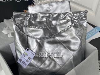 AS3260-6 シャネル バッグ コピー CHANEL 22 22年新作 スモール ハンドバッグ シャイニー カーフスキン ショルダーバッグ