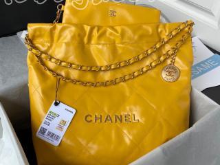 AS3260-7 シャネル バッグ スーパーコピー CHANEL 22 22年新作 スモール ハンドバッグ シャイニー カーフスキン ショルダーバッグ