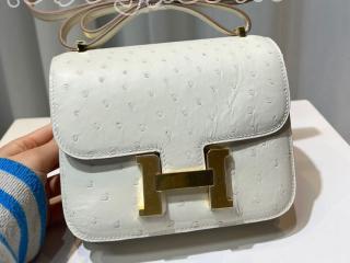 Cst18Och09 エルメス バッグ スーパーコピー Hermes コンスタンス 18 ダチョウ レディース ショルダーバッグ