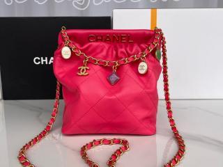 AS3793-1 シャネル バッグ スーパーコピー CHANEL 23年新作 スモール バケット バッグ ラムスキン & レジン レディース ショルダーバッグ