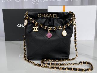 AS3793-5 シャネル バッグ スーパーコピー CHANEL 23年新作 スモール バケット バッグ ラムスキン & レジン レディース ショルダーバッグ