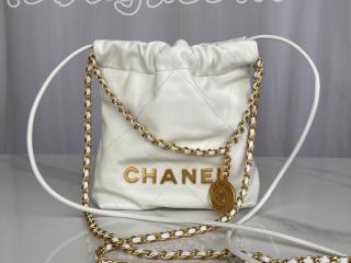 AS3980-5 シャネル バッグ コピー 23年新作 CHANEL 22 ミニ ハンドバッグ シャイニー カーフスキン ショルダーバッグ