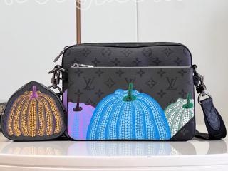 M46435 ルイヴィトン モノグラム・エクリプス バッグ スーパーコピー 「LOUIS VUITTON」 23新作 LV × YK トリオ・メッセンジャー メンズ ショルダーバッグ